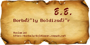 Borbély Boldizsár névjegykártya