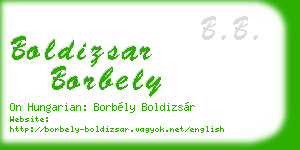 boldizsar borbely business card